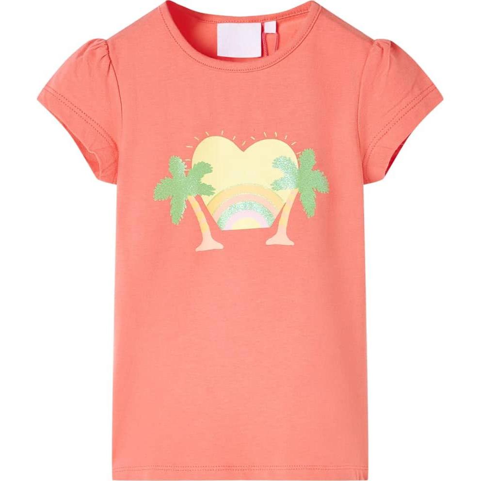 VidaXL, Unisex, Shirt, Kinder-T-Shirt Korallenrosa 140,Material: 95 % Baumwolle. 5, Rosa, (140)