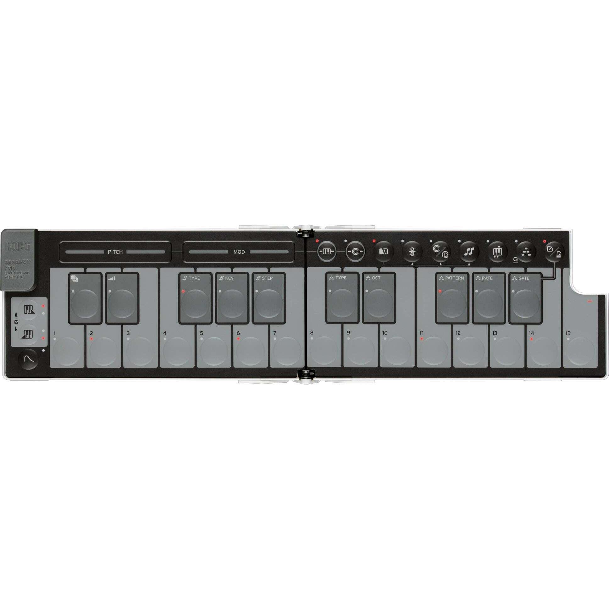 Korg Tastiera controller nanoKEY Fold Fold White Limited (Tastiera), Controller MIDI, Bianco