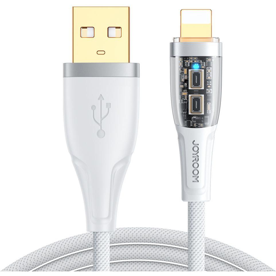 Joyroom S-UL012A3 Intelligent Power-Off Fast Charging Cable USB-A to Lightning 2.4A 1.2m-White (1.20 m), USB Kabel