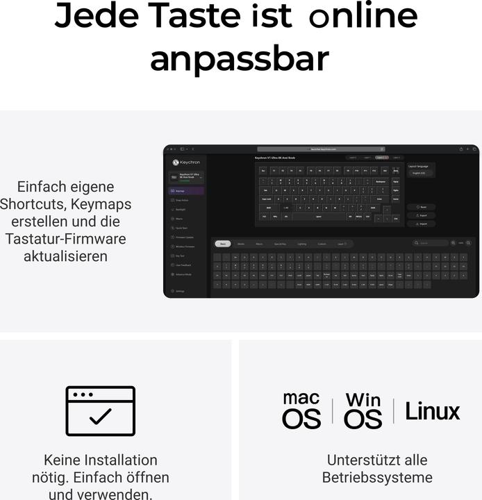 Produktbild Keychron V6 Ultra 8K (DE, Kabelgebunden, Kabellos)