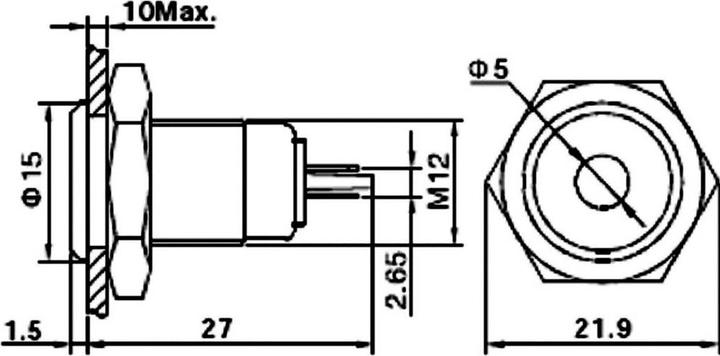 Valeurs nutritives et ingrédients Tru Components Feu de signalisation LED Blanc