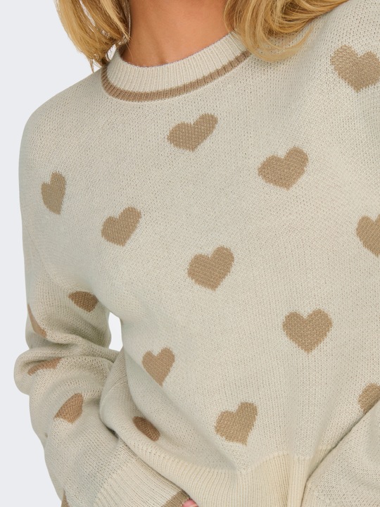 Actual product image JdY Knit Fit Round neck Ribbed cuffs Pullover Knitted jumper (L)
