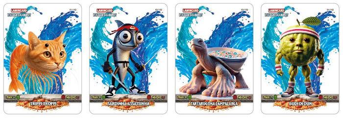 Actual product image Italian Brainrot Collectible Cards 5 Pack (wave 3) - display with 24 (Italian, Booster display, Booster Pack)