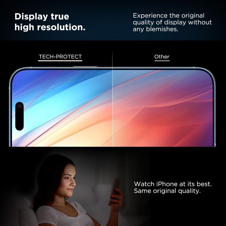 Immagine prodotto Tech-Protect Quick Set+ 2er-Pack Panzerglas für iPhone 15 Pro Max - Schwarz (2 Pezzo/i, Apple iPhone 15 Pro Max)