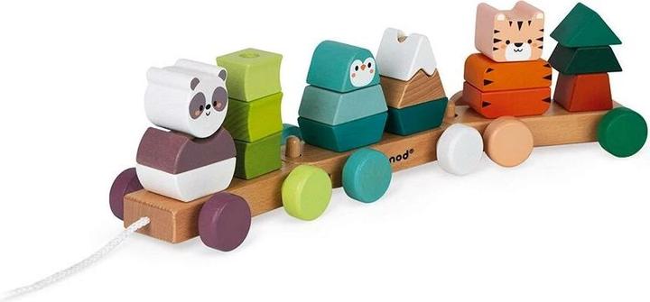 Actual product image Janod Stacking toys walk of the animals wood