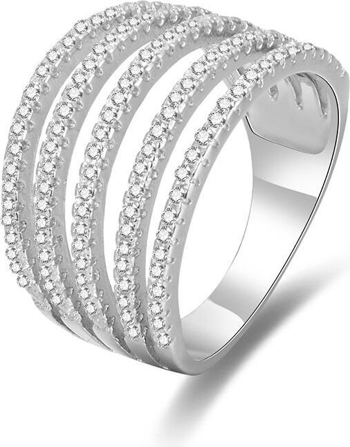 Produktbild Beneto Silver ring with zircons AGG346 - Circuit: 56 mm (56)
