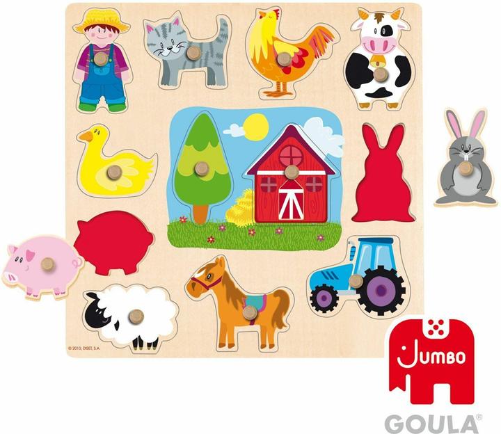 Actual product image Goula Puzzle Silhouette Farm (12 pieces)