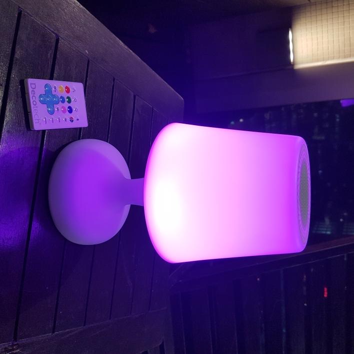 Actual product image Lexibook Bluetooth speaker waterproof in the shape of a table lamp with LED technology incl. remote control