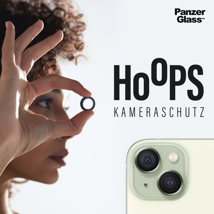 Produktbild PanzerGlass Hoops Camera Lens Protector (1 Stück, Apple iPhone 15, Apple iPhone 15 Plus)