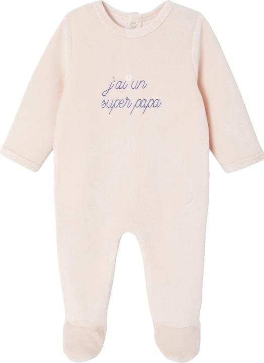 Produktbild Vertbaudet Bio-Kollektion: 2er-Pack Baby Samt-Strampler mit Druckknöpfen hinten (92)