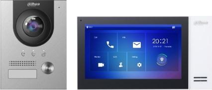 Dahua CCTV Intercoms Video Door Phone, DHI-KTP01L(F), 2Mp Touch 6-ch IP65 IK07 Video Intercom KIT