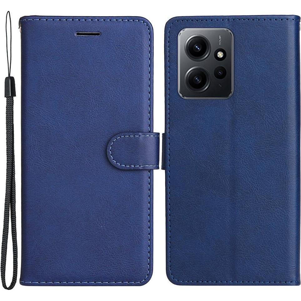 Cover-Discount Xiaomi Redmi Note 12 4G - Leder Etui Hülle blau (Xiaomi Redmi Note 12), Smartphone Hülle, Blau