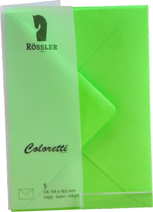 Produktbild Magni 220705522 - Coloretti Briefumschläge, 80 g/m², DIN C6, hellgrün, 5 Stück (C6, 5 x)