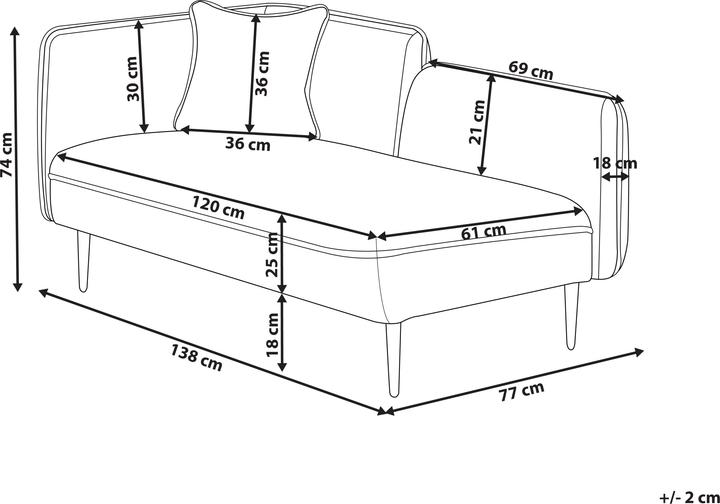 Produktbild Beliani Chevannes (Recamiere)