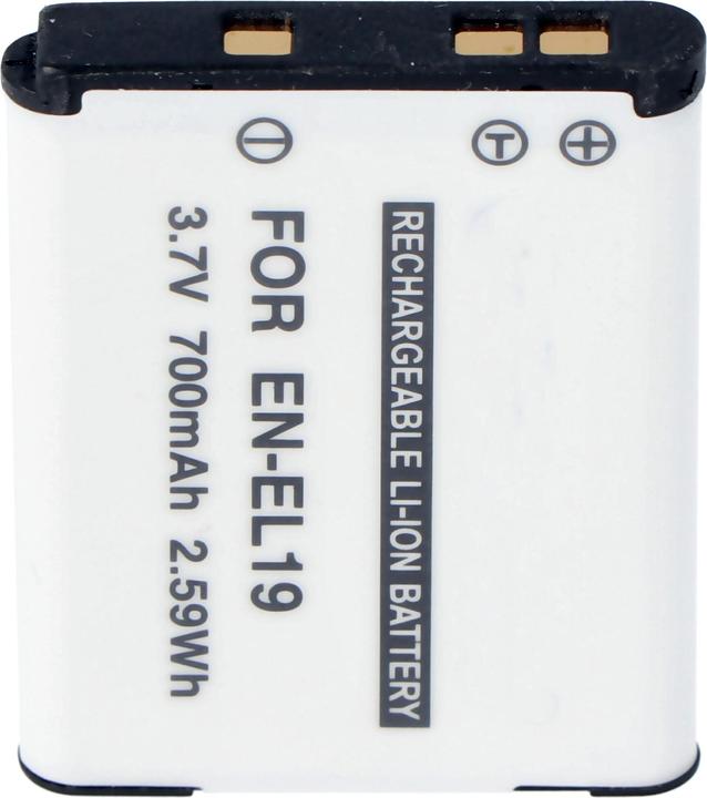 Produktbild AccuCell Akku passend für EN-EL19, COOLPIX S2500, S3100, S4100