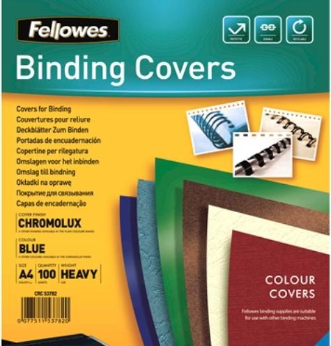Produktbild Fellowes Chromolux Deckblatt, glänzend, blau
