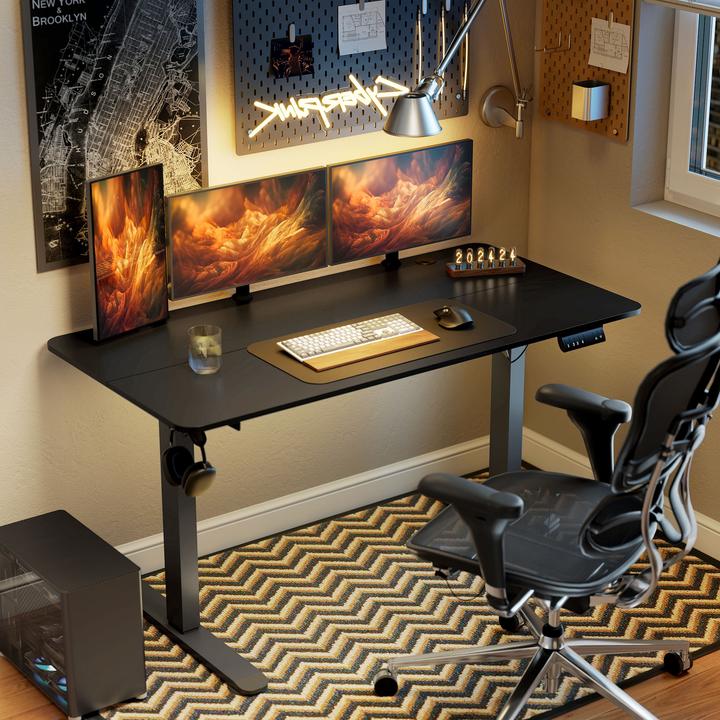 Image du produit Vinsetto Schreibtisch Spanplatte, Stahl Schwarz