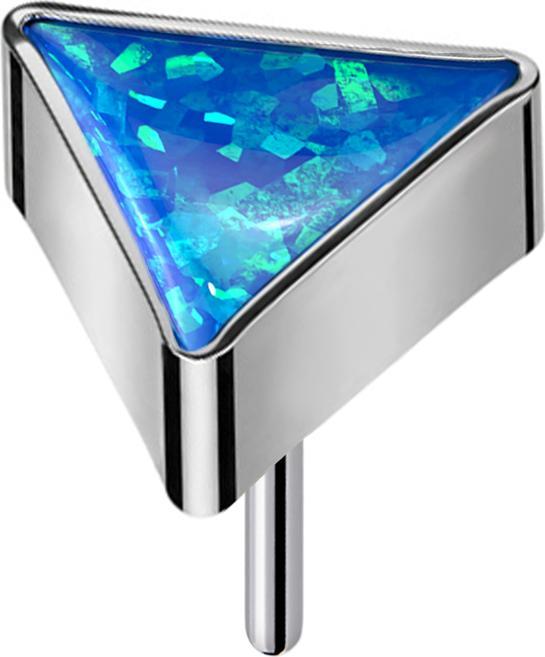 Immagine prodotto Star Piercing Threadless dreieck silber Opal blau (senza ottone, Titanio)