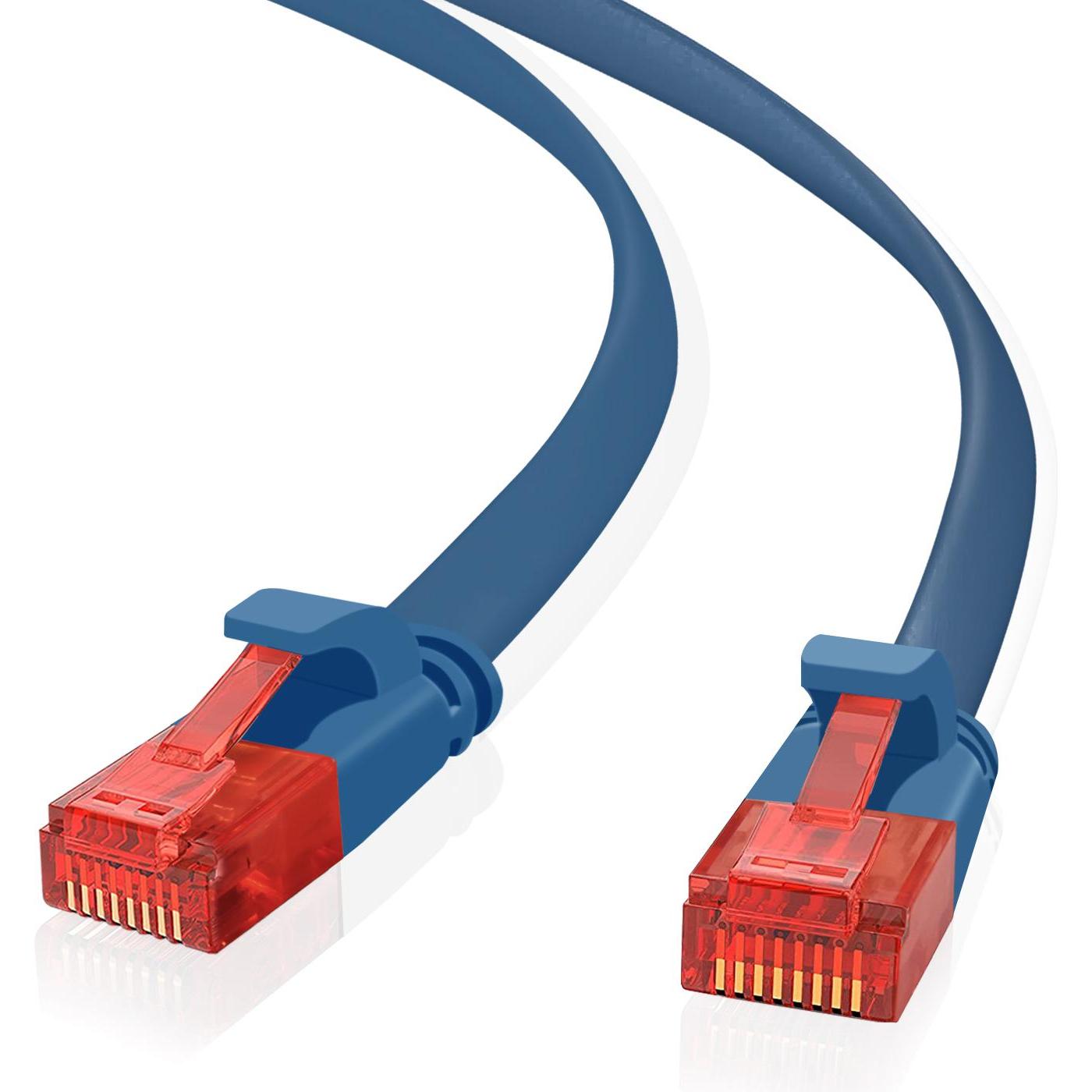 Helos ultra slim Patchkabel U/UTP Cat 6 blau 20,0m (U/UTP, CAT6, 20 m), Netzwerkkabel