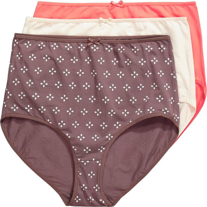 Produktbild Ulla Popken Maxislips, 3er-Pack, Muster/einfarbig (46, 48)
