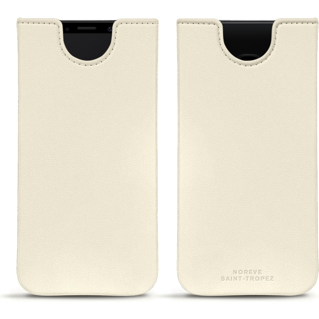 Noreve Lederschutzhülle (Samsung Galaxy S9), Smartphone Hülle, Weiss