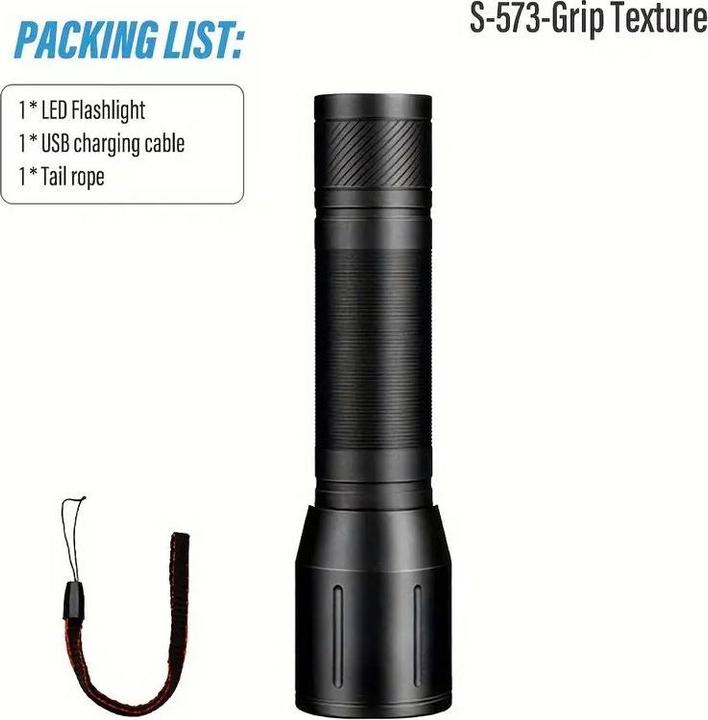 Actual product image Dema LED-Taschenlampe mit Fokus 1000 Lumen 1200mAh Akku (1000 lm)