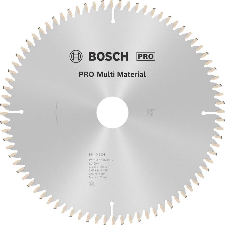 Actual product image Bosch Professional Zubehör PRO Multi Material circular saw blade, 210 x 2.5 x 30 mm