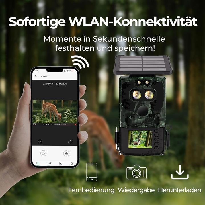 Produktbild Voopeak Duale Objektiv Solar Wildkamera 4K