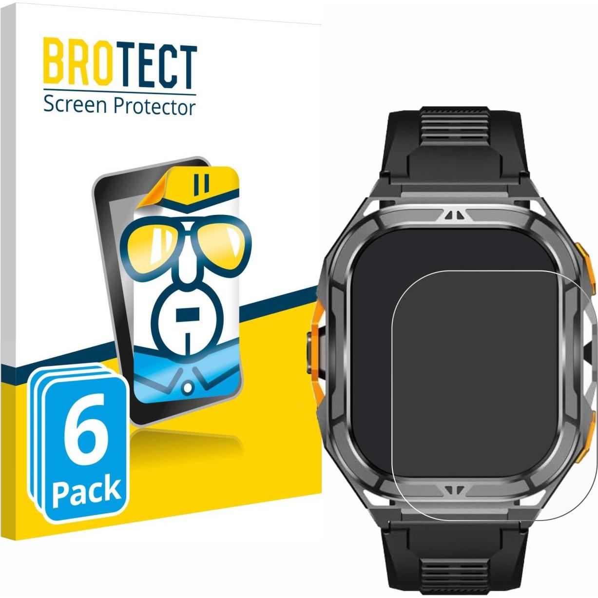 BROTECT Pellicola Trasparente, Pellicola protettiva per smartwatch, Trasparente