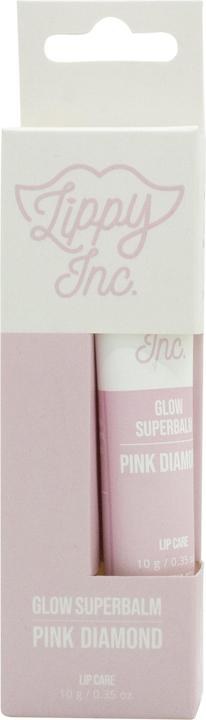 Actual product image Lippy Inc. Glow Pink Diamond Superbalm Glossy Lip Balm with Natural Oils and Shimmer (Lip Care Stick)