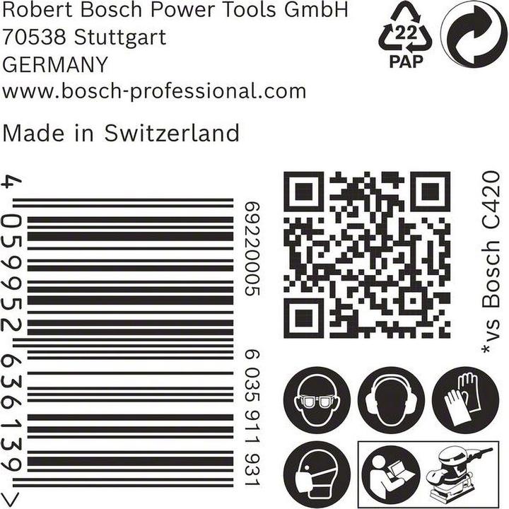 Produktbild Bosch Professional Zubehör EXPERT C470 Schleifpapier, 80 x 133 mm, G 120, 50 Stück (120)