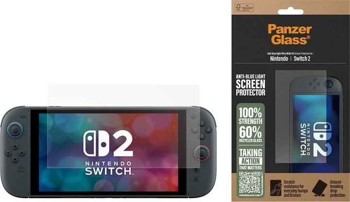 Produktbild PanzerGlass Anti-Blue Light Screen Protector Nintendo Switch 2 | Ultra-Wide Fit