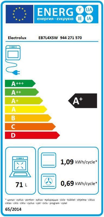 Energie-Label Electrolux EB7L4XSW