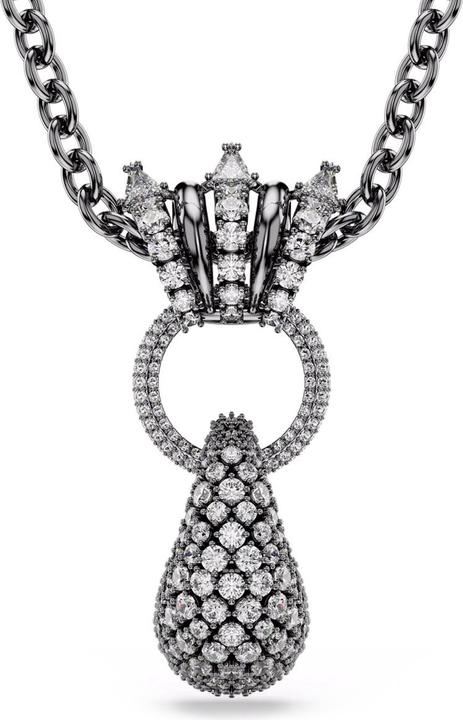 Produktbild Swarovski Sublima Halskette Verschiedene Schliffe Weiss Rutheniert (Swarovski Metall)
