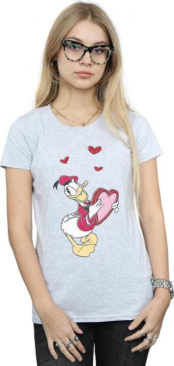 Immagine prodotto Disney Donald Duck Love Heart Maglietta Donna (M)