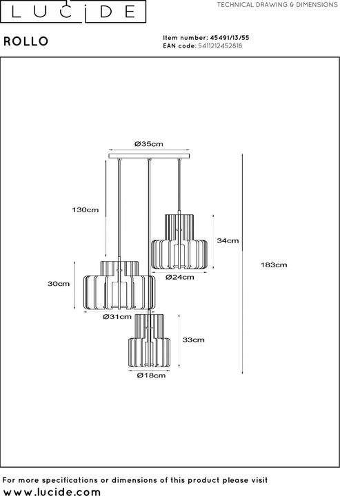 Produktbild Lucide Rollo (E27)