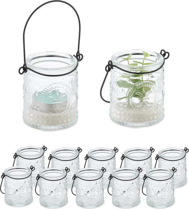 Immagine prodotto Relaxdays 12x lanterna (12 x, 6 x 6 x 7 cm)