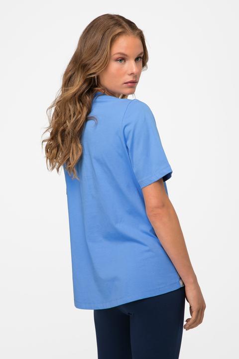 Produktbild Laurasøn T-Shirt, A-Line, seitliches Karo, V-Ausschnitt, Halbarm (L)