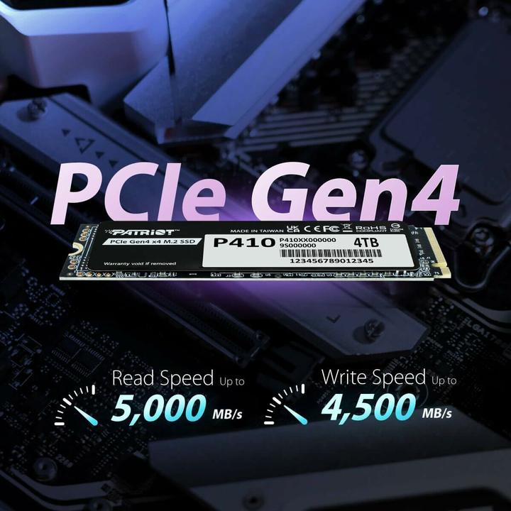 Actual product image Patriot SSD 1TB M.2 P410 PCIe 4.0 5000/4500 (1000 GB, M.2)