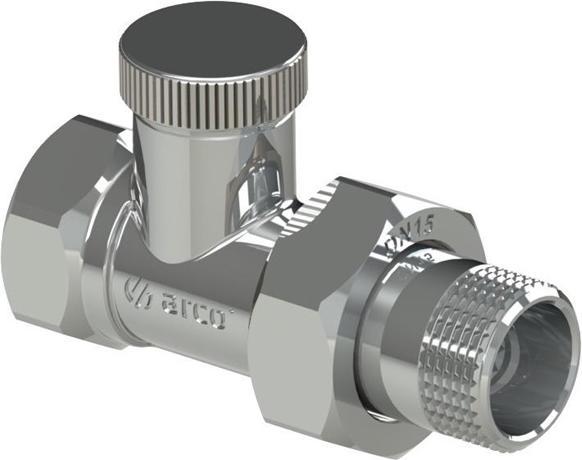 Actual product image Radiator Tap Straight Valve 1/2f Chrome