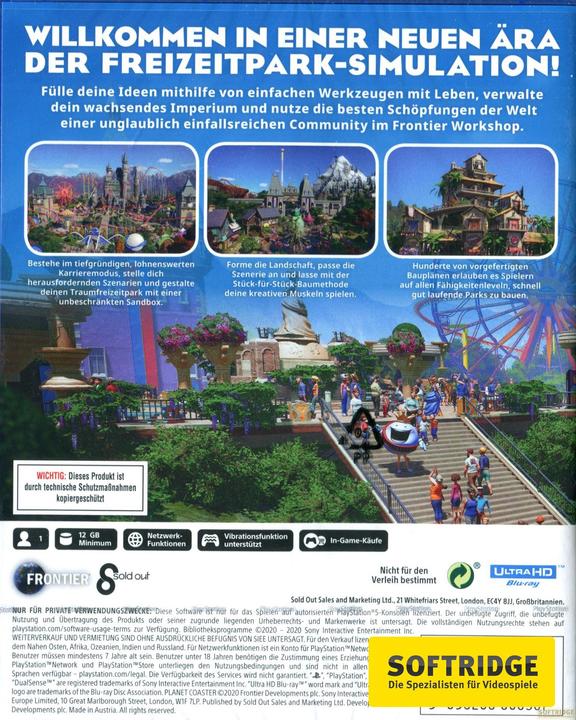 Actual product image Sold Out Planet Coaster (PS5, DE)