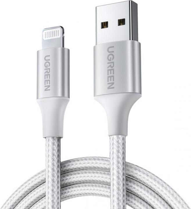 Produktbild Ugreen Lightning USB Nylon Alu MFi (1.50 m)