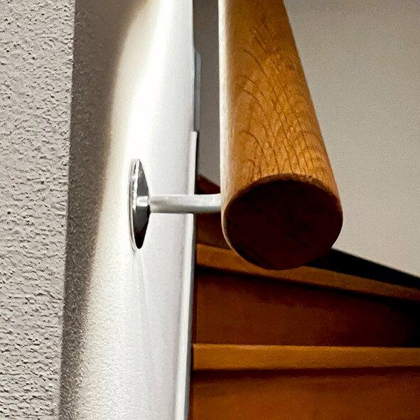 Actual product image OK-Line Rundhandlauf Eiche LED 2450mm, lackiert (Lacquered wood)