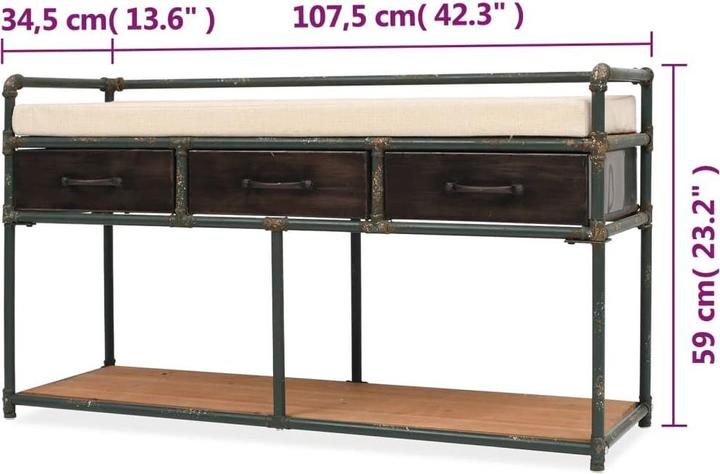 Produktbild VidaXL Sebastien (107.50 cm)
