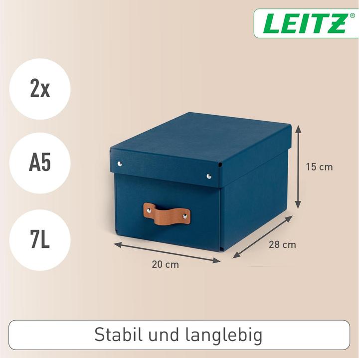 Produktbild Leitz Archivbox Puro Recyclingkarton Klein mit Deckel (A5)
