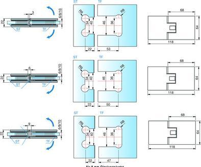 Immagine prodotto Pauli+Sohn Cerniera per porte doccia a vento FLAMEA+ 8132