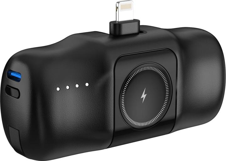 Produktbild Wozinsky WF16-YLS 5000 mAh 15 W Lightning Mini-Powerbank mit integriertem USB-C-Kabel und Apple Watc (5000 mAh, 15 W)