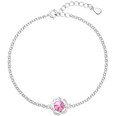 Evolution Group, Armschmuck, Silver bracelet with Swarovski crystal 33117.3 Rose (L)