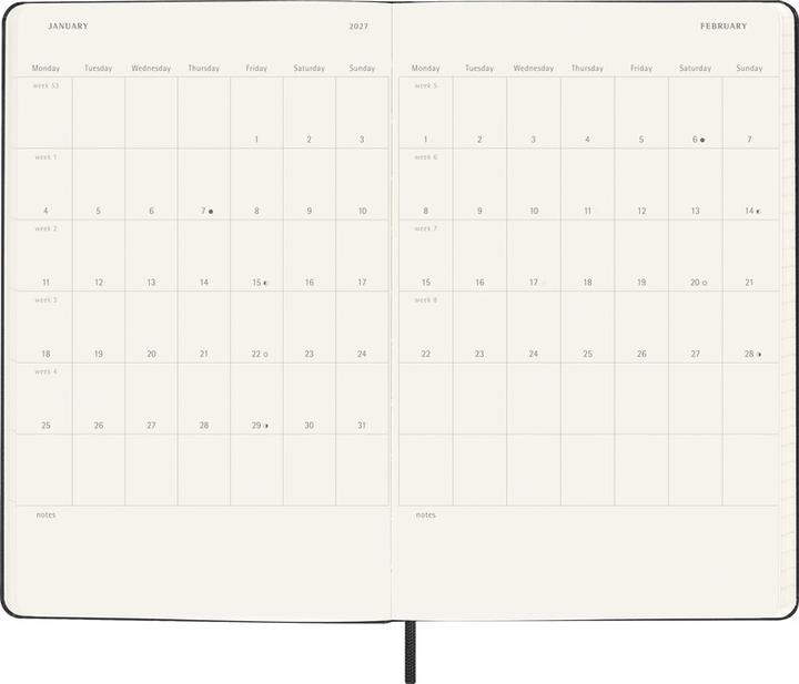 Actual product image Moleskine Schüleragenda Hard Cover Daily Notebook (1 day / 1 page)