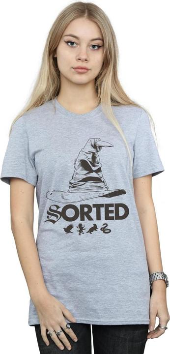 Actual product image Womens/Ladies Sorting Hat Cotton Boyfriend T-Shirt (M)